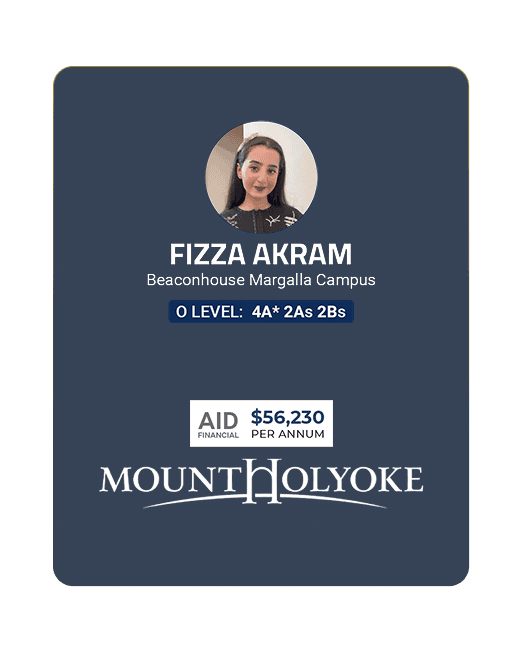 Fizza Akram - Mount Holyoke
